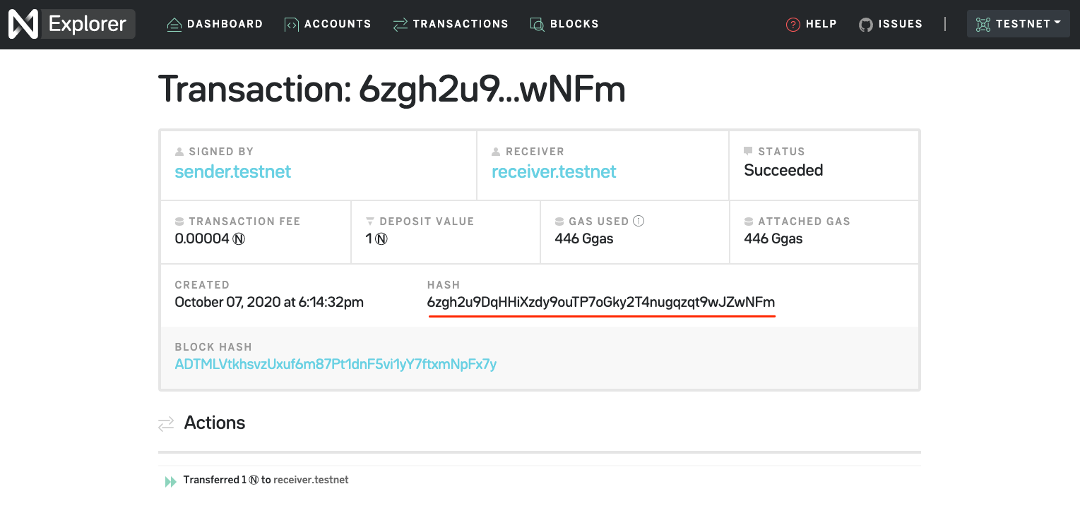 NEAR-Explorer-transactionHash